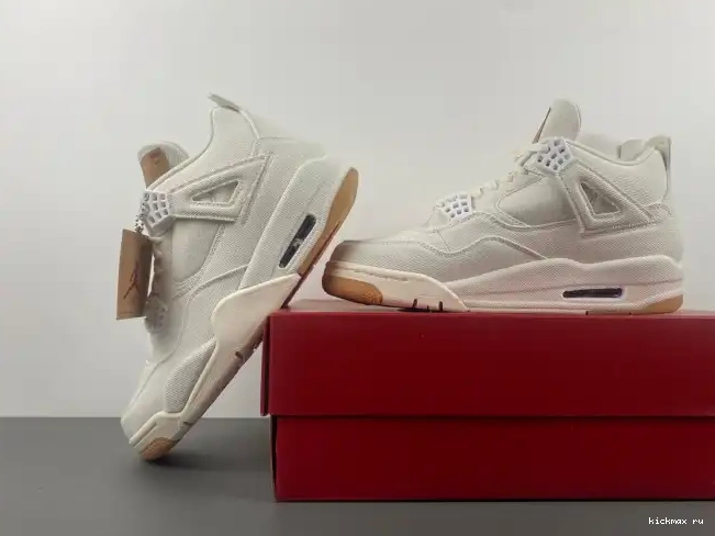 Cheap Kickmax Air AO2571-100 4 Jordan 'White' x Levi's 0609